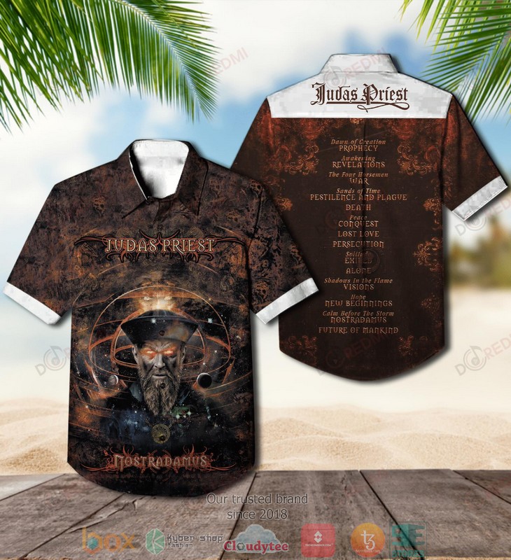 Judas Priest Nostradamus Short Sleeve Hawaiian Shirt 3 Judas Priest Nostradamus Short Sleeve Hawaiian Shirt word3