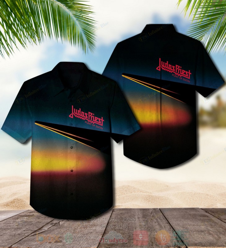 BEST Judas Priest Point of Entry Album Aloha Hawaiian Shirt
