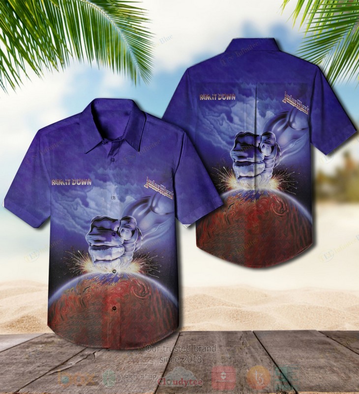 BEST Judas Priest Ram It Down Album Aloha Hawaiian Shirt