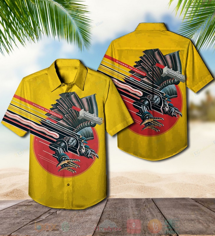 BEST Judas Priest Screaming for Vengeance Album Aloha Hawaiian Shirt
