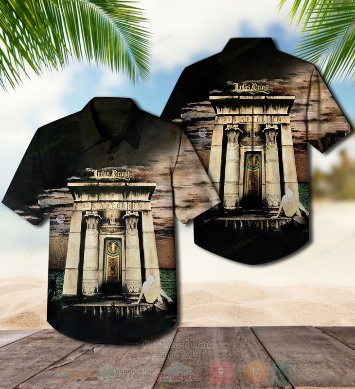 BEST Judas Priest Sin After Sin Album Aloha Hawaiian Shirt