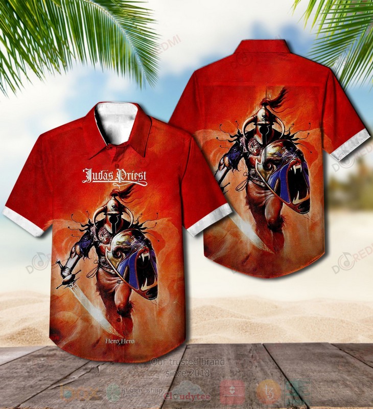 BEST Judas Priest The Collection Album Aloha Hawaiian Shirt