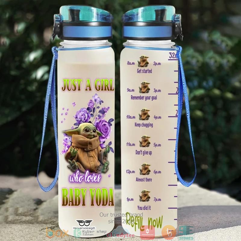 Just A Girl Who Love Baby Yoda Water Bottle