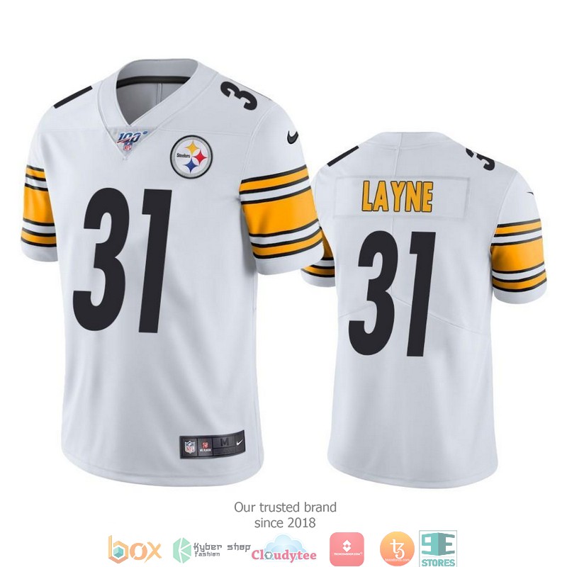 Justin Layne Pittsburgh Steelers 100th Season Football Jersey 3