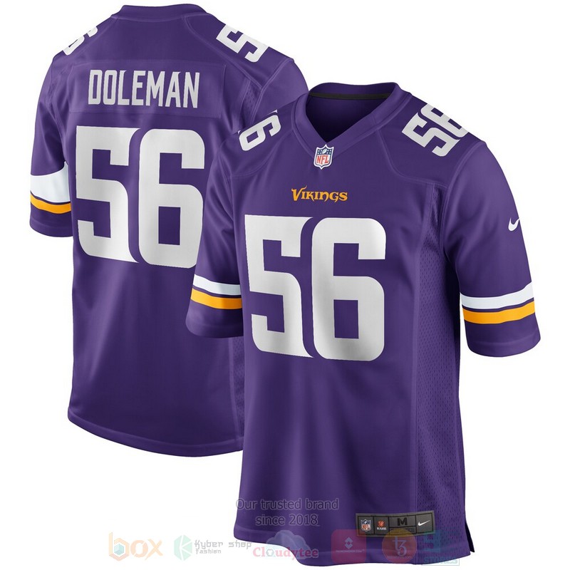 BEST Minnesota Vikings Chris Doleman Purple Jersey Football word1