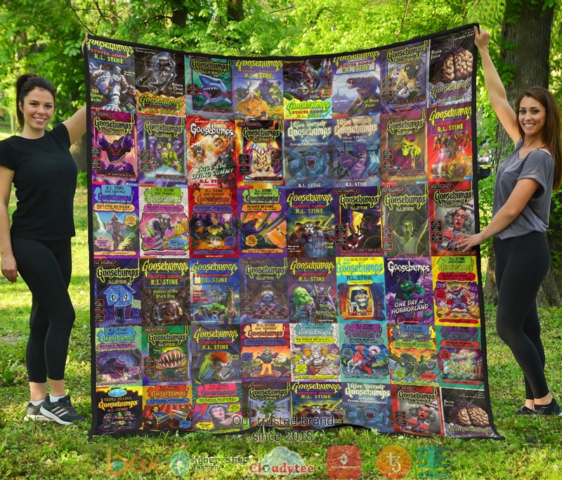 Goosebumps Book Series Quilt word2