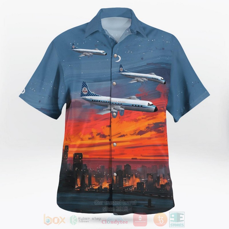 BEST KLM Royal Dutch Airlines Lockheed L-188 Electra 3D Aloha Shirt 3 BEST KLM Royal Dutch Airlines Lockheed L-188 Electra 3D Aloha Shirt word1
