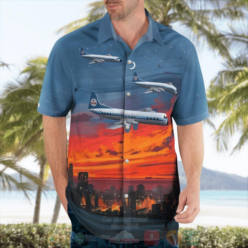 BEST KLM Royal Dutch Airlines Lockheed L-188 Electra 3D Aloha Shirt 4 BEST KLM Royal Dutch Airlines Lockheed L-188 Electra 3D Aloha Shirt word1
