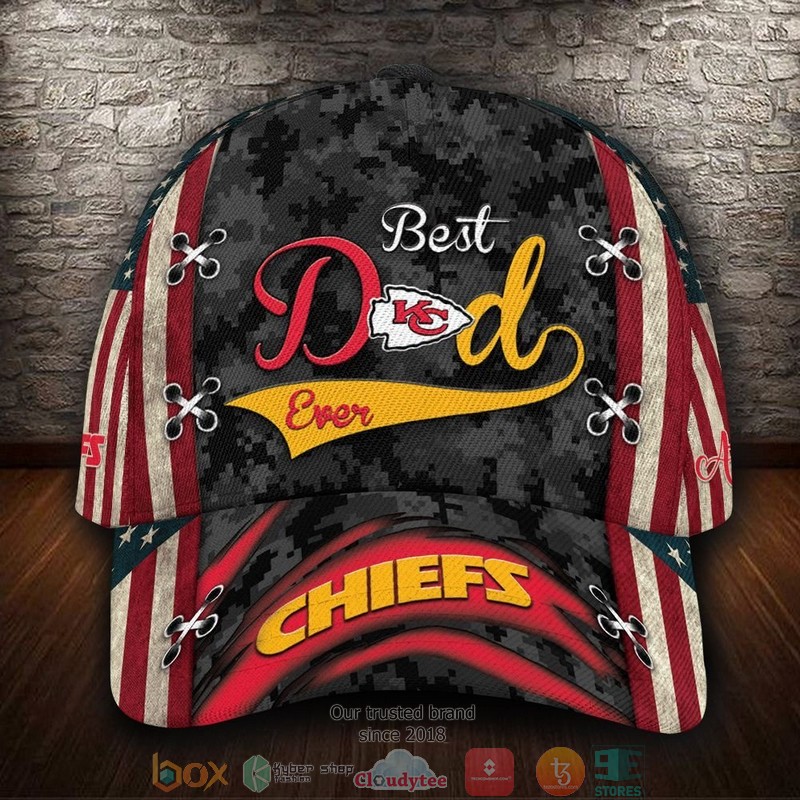 Kansas City Chiefs Best Dad NFL Custom Name Cap word1