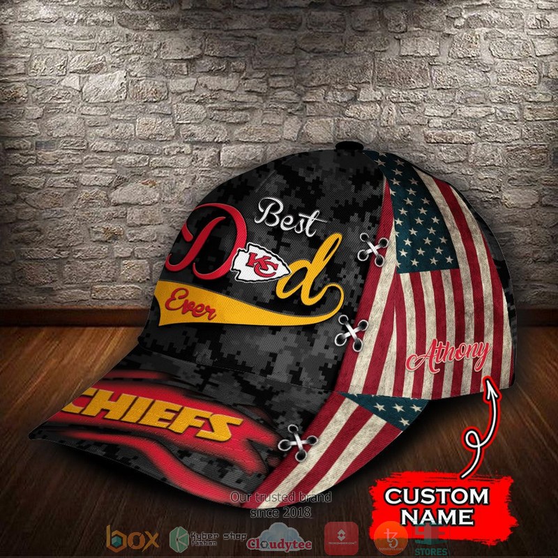 Kansas City Chiefs Best Dad NFL Custom Name Cap 3 Kansas City Chiefs Best Dad NFL Custom Name Cap word1