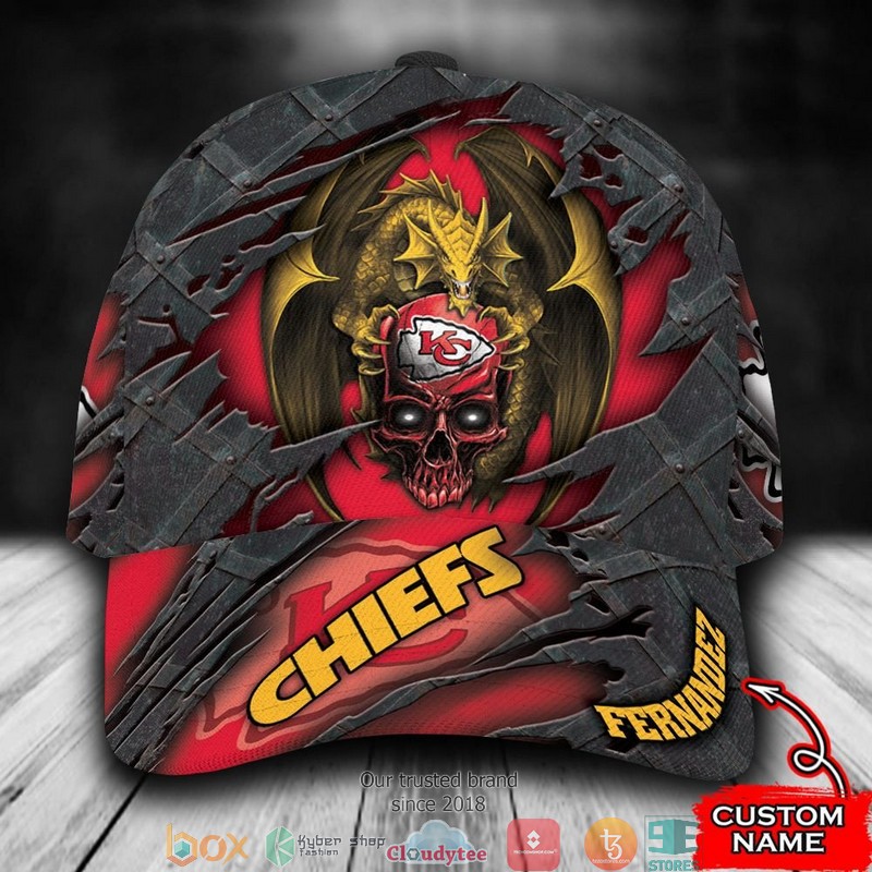 Kansas City Chiefs Dragon NFL Custom Name Cap 9 Kansas City Chiefs Dragon NFL Custom Name Cap word3