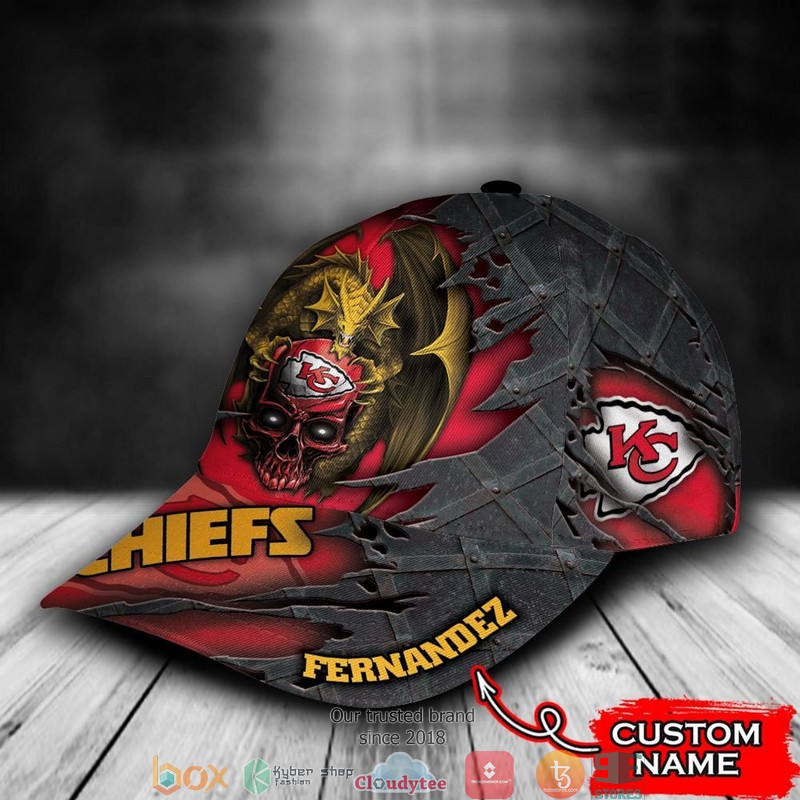 Kansas City Chiefs Dragon NFL Custom Name Cap 3 Kansas City Chiefs Dragon NFL Custom Name Cap word1