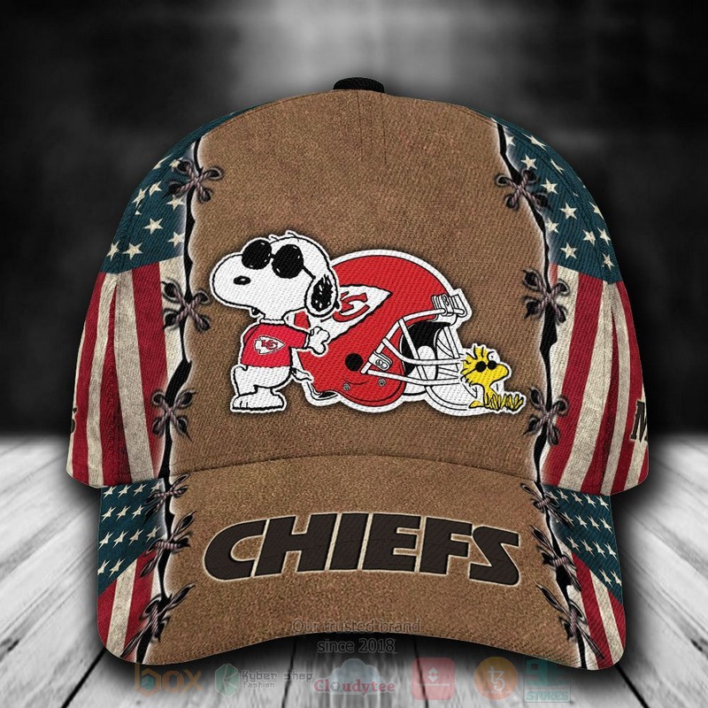 BEST Kansas City Chiefs Snoopy NFL Team Custom Name 3D Cap word3