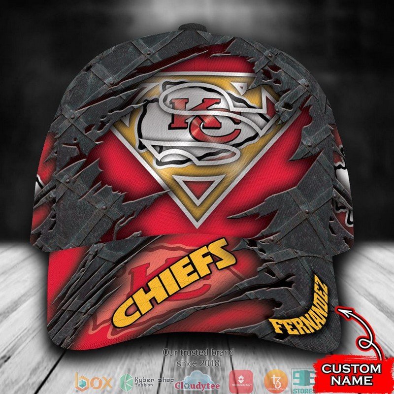 Kansas City Chiefs Superman NFL Custom Name Cap