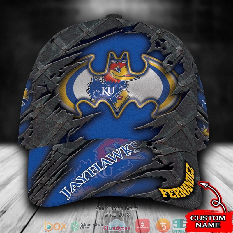 Kansas Jayhawks Batman NCAA1 Custom Name Cap