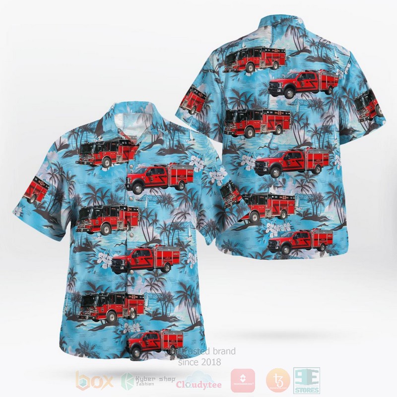 BEST Kansas, Johnson County Consolidated Fire District No.2 Station 22 3D Aloha Shirt word3