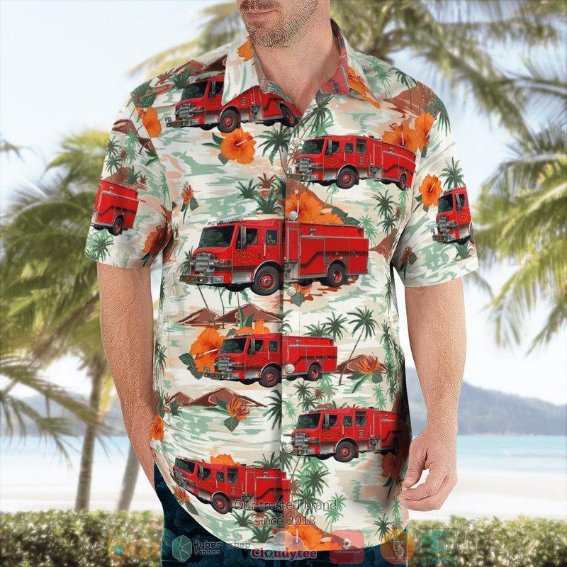 Kansas Johnson County Fire Dist. 2 Station 82 Hawaii 3D Shirt word2