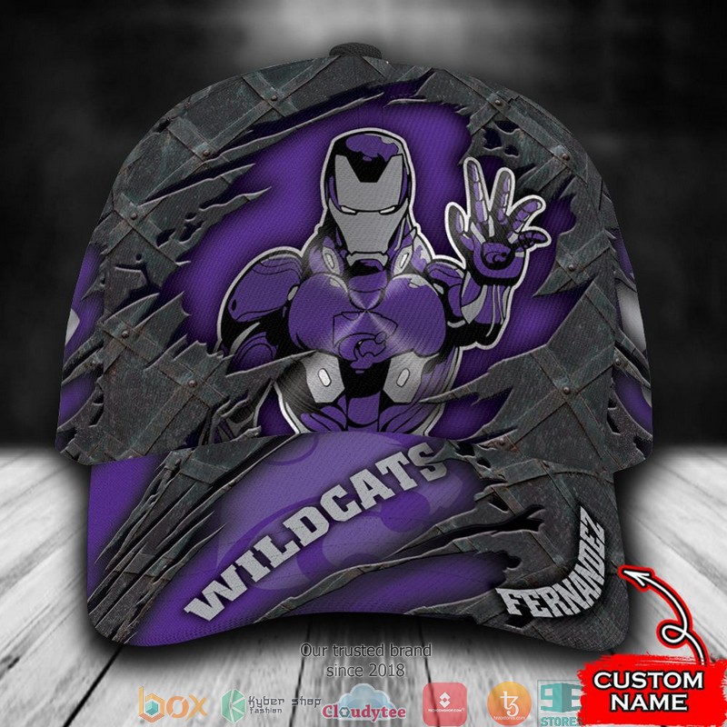 Kansas State Wildcats Iron Man NCAA1 Custom Name Cap word3
