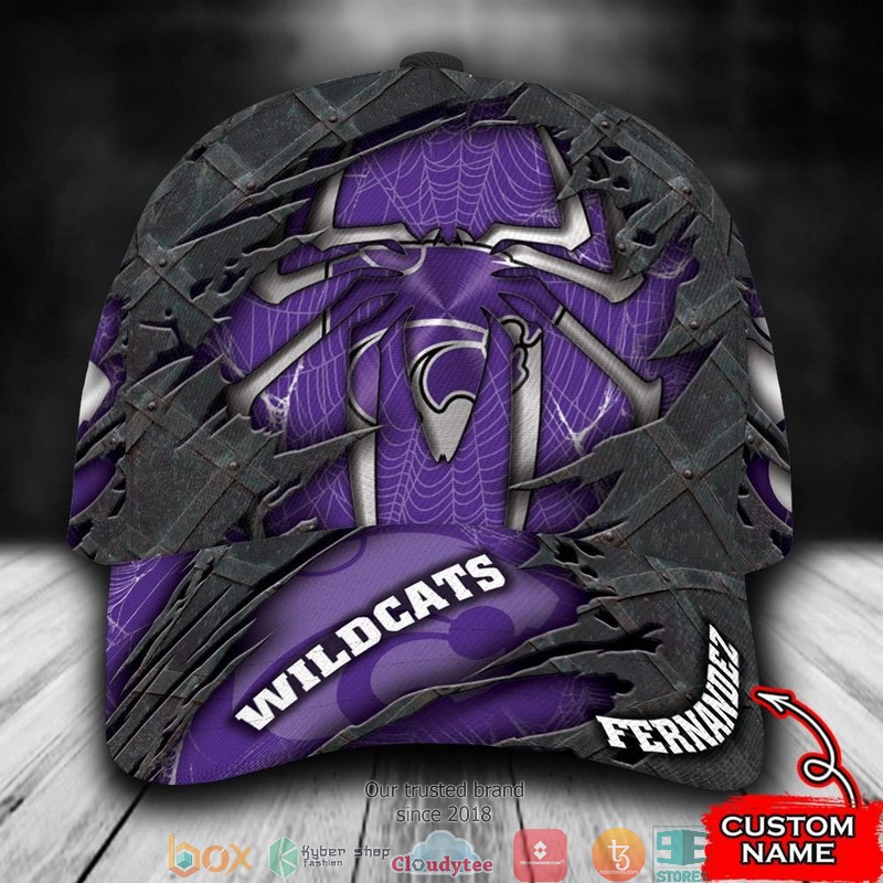 Kansas State Wildcats Spiderman NCAA1 Custom Name Cap word3