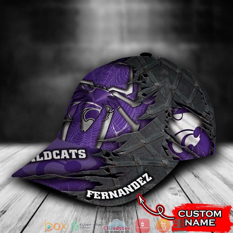 Kansas State Wildcats Spiderman NCAA1 Custom Name Cap 3 Kansas State Wildcats Spiderman NCAA1 Custom Name Cap word1