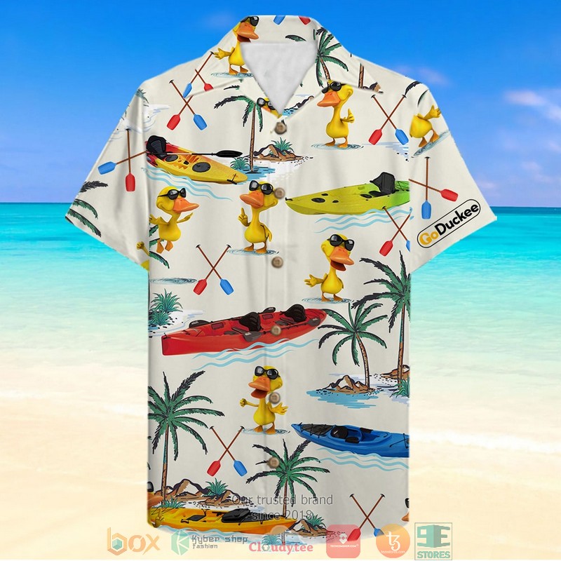 Kayaking Duck Duck & Kayak Boat Pattern Hawaiian Shirt 3 Kayaking Duck Duck & Kayak Boat Pattern Hawaiian Shirt word2