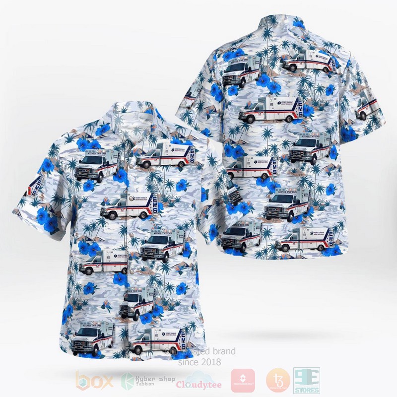 BEST Keener Township EMS 3D Aloha Shirt word2