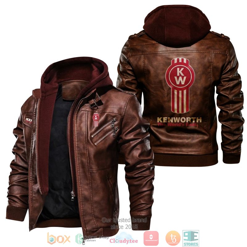 NEW Kenworth PU Leather Jacket word2