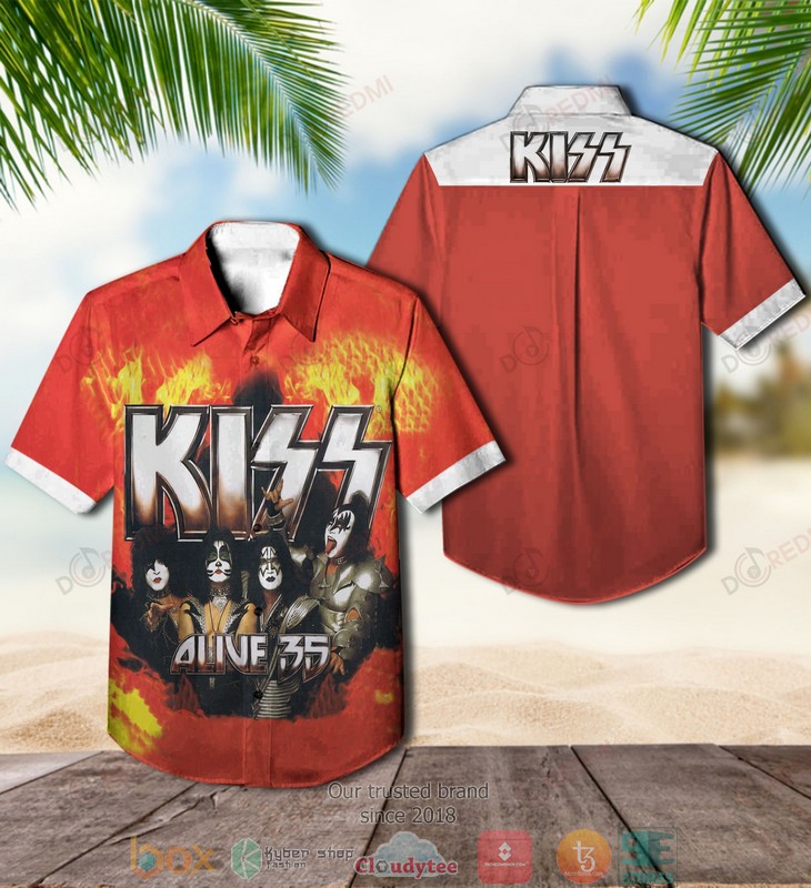 Kiss Band Alive 35 Short Sleeve Hawaiian Shirt 1 Kiss Band Alive 35 Short Sleeve Hawaiian Shirt word3