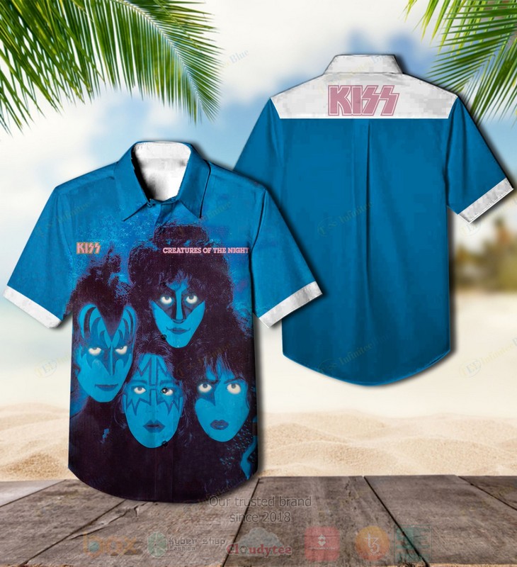 BEST Kiss Creatures of the Night Blue Album Aloha Hawaiian Shirt 3 BEST Kiss Creatures of the Night Blue Album Aloha Hawaiian Shirt word3