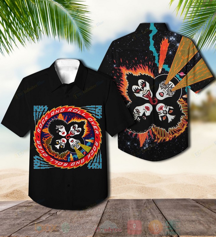 BEST Kiss Rock and Roll Over Album Aloha Hawaiian Shirt