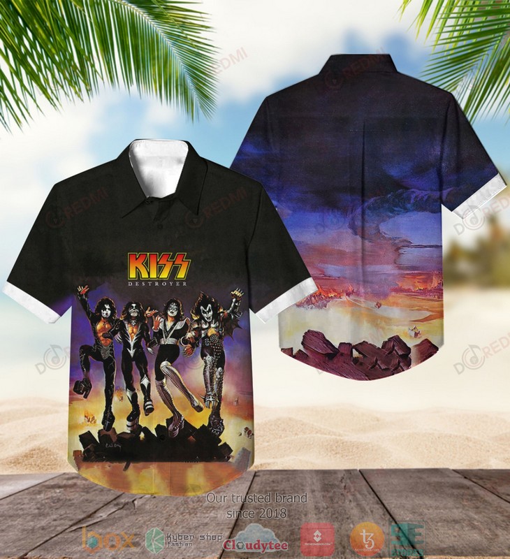 Kiss band Destroyer Short Sleeve Hawaiian Shirt 2 Kiss band Destroyer Short Sleeve Hawaiian Shirt word3