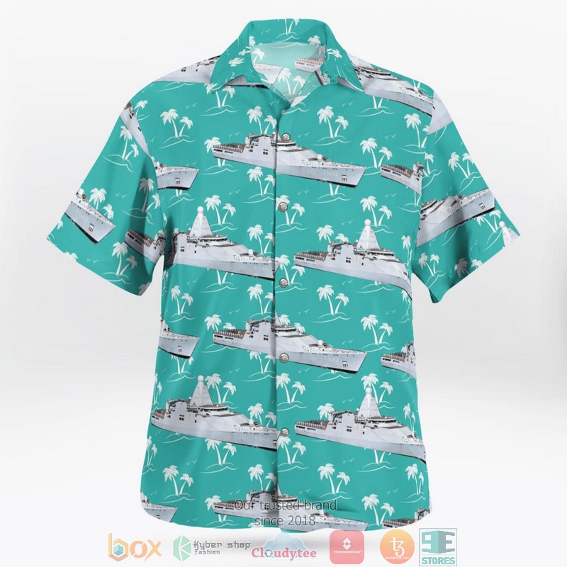 Koninklijke Marine HNLMS Friesland P842 Offshore Patrol Vessel Hawaiian Shirt 2 Koninklijke Marine HNLMS Friesland P842 Offshore Patrol Vessel Hawaiian Shirt word3