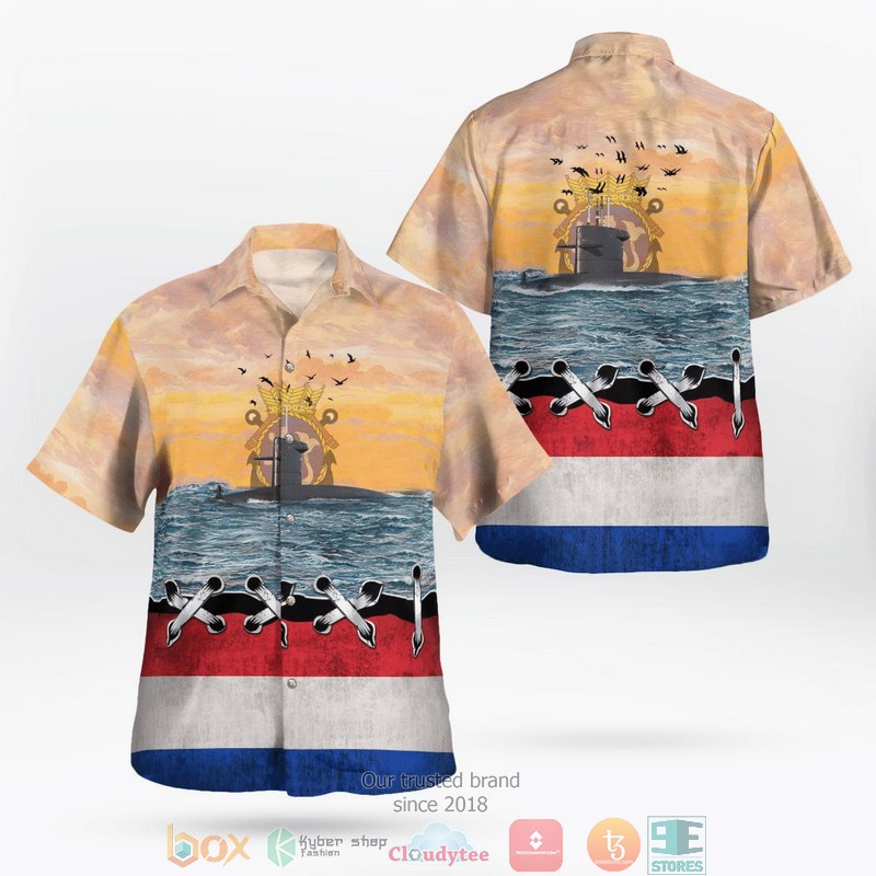 Koninklijke Marine HNLMS Zeeleeuw S803 Submarine Hawaiian Shirt word3