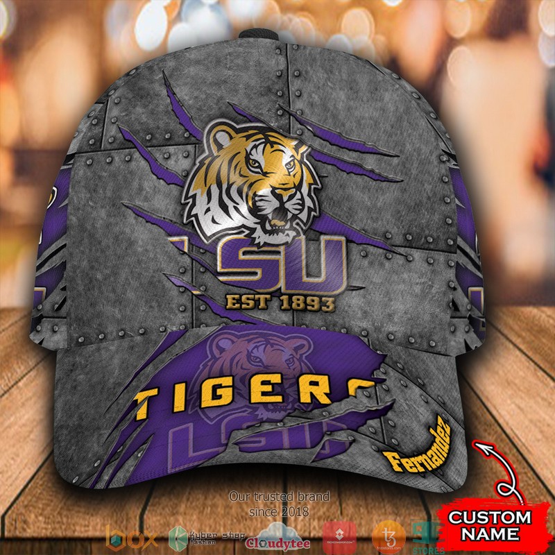 LSU Tigers Luxury NCAA1 Custom Name Cap word1