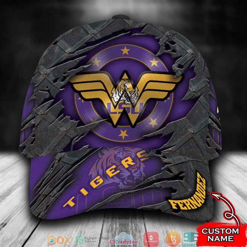 LSU Tigers Wonder Woman NCAA1 Custom Name Cap word1