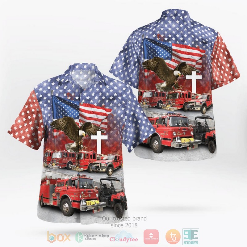 BEST Lake Bluff Illinois Lake Bluff Fire Department United States Flag Hawaii Shirt word1