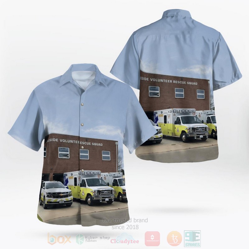 BEST Lakeside Volunteer Rescue Squad Lakeside, Virginia 3D Aloha Shirt word2