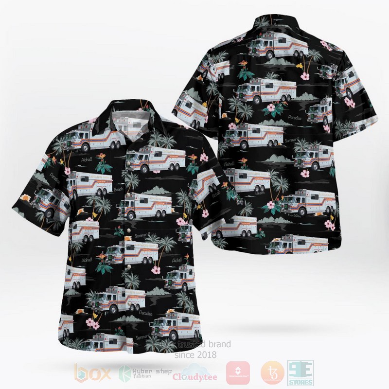BEST Lancaster County, Pennsylvania, HazMat 2 Environmental Fire Rescue 3D Aloha Shirt word1