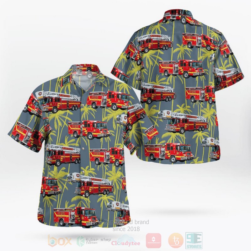 BEST Las Vegas Fire & Rescue Las Vegas, Nevada 3D Aloha Shirt word2