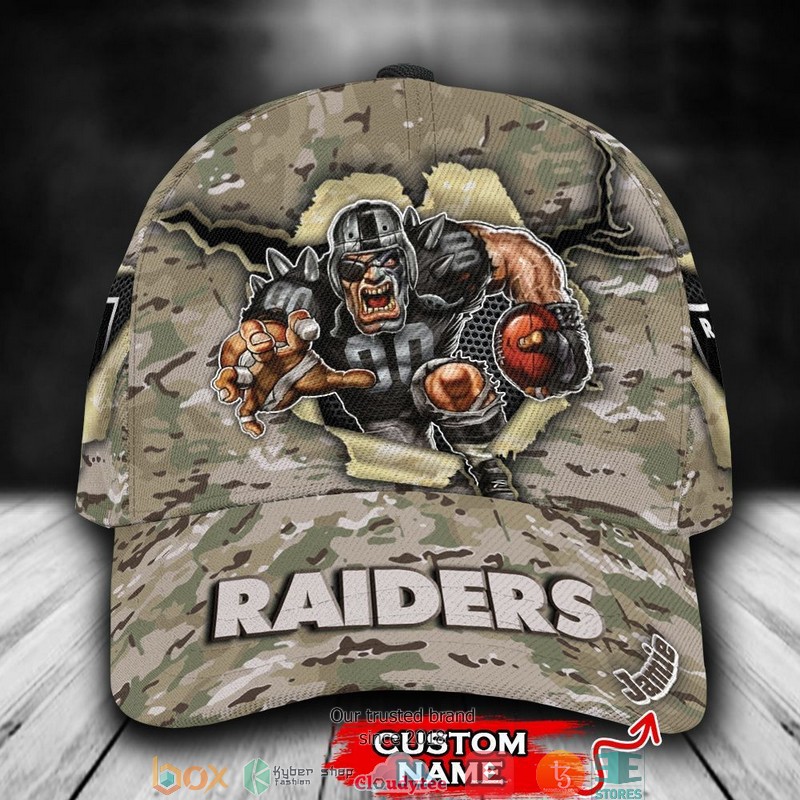 Las Vegas Raiders CAMO Mascot NFL Custom Name Cap 8 Las Vegas Raiders CAMO Mascot NFL Custom Name Cap word1