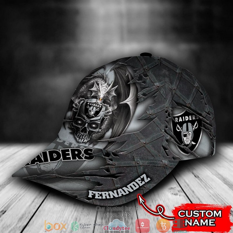 Las Vegas Raiders Dragon NFL Custom Name Cap 3 Las Vegas Raiders Dragon NFL Custom Name Cap word3