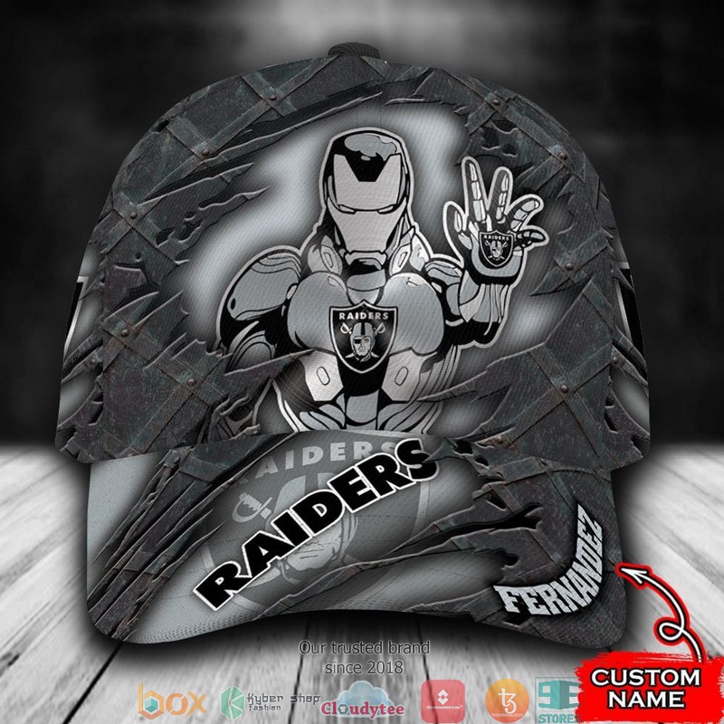 Las Vegas Raiders Iron Man NFL Custom Name Cap word3
