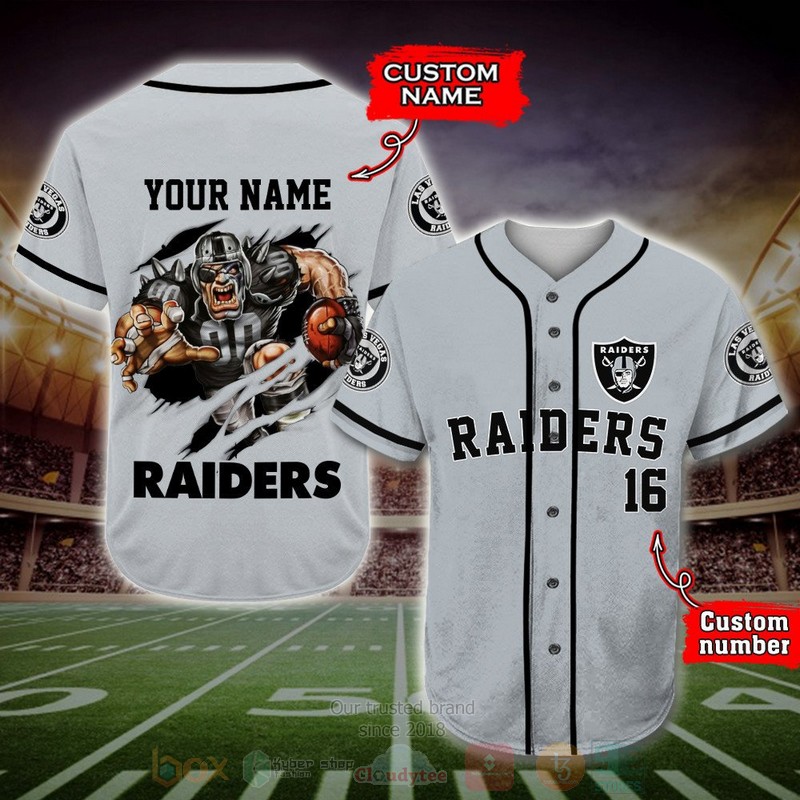 BEST Las Vegas Raiders Custom AOP Baseball Jersey word3
