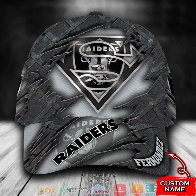 Las Vegas Raiders Superman NFL Custom Name Cap 8 Las Vegas Raiders Superman NFL Custom Name Cap word2