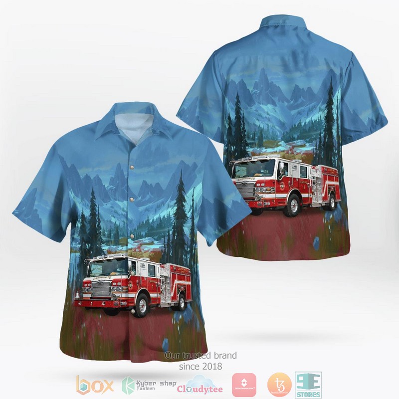 Lawrence Kansas Lawrence Douglas County Fire Medical Department Station 1 Aloha Shirt word3