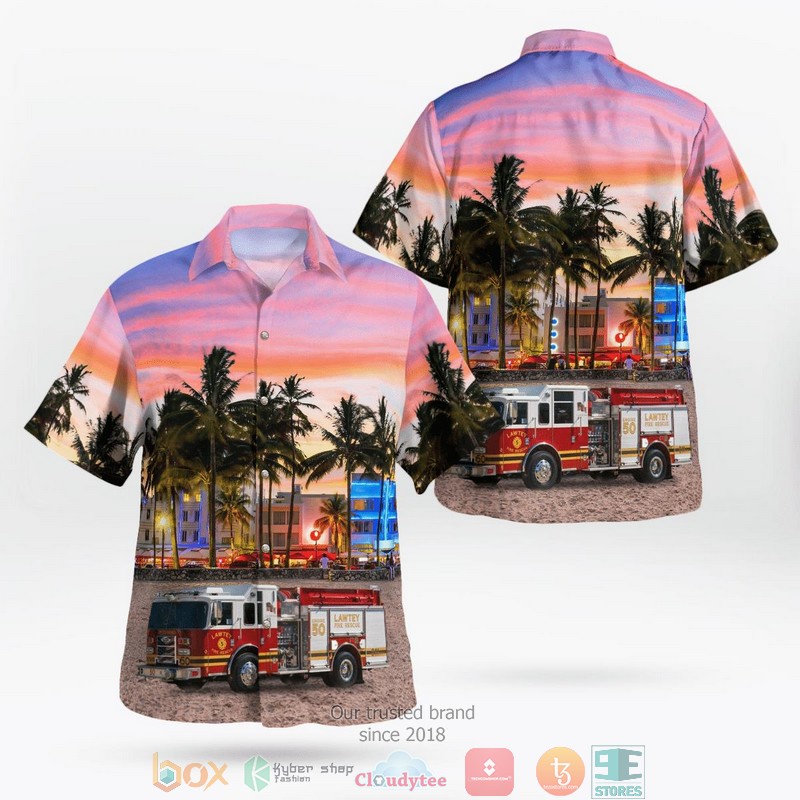 Lawtey Florida Lawtey Fire Rescue Hawaii 3D Shirt 9 Lawtey Florida Lawtey Fire Rescue Hawaii 3D Shirt word2