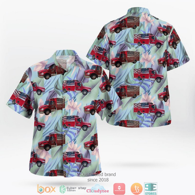 Lee Road Fire Department Louisiana Hawaiian Shirt word1