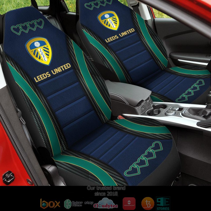 Leeds United Heart Car Seat Covers