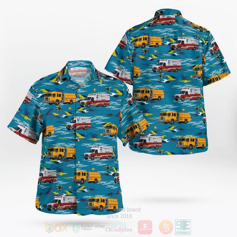 BEST Lewistown Volunteer Fire Company Maryland 3D Aloha Shirt word2