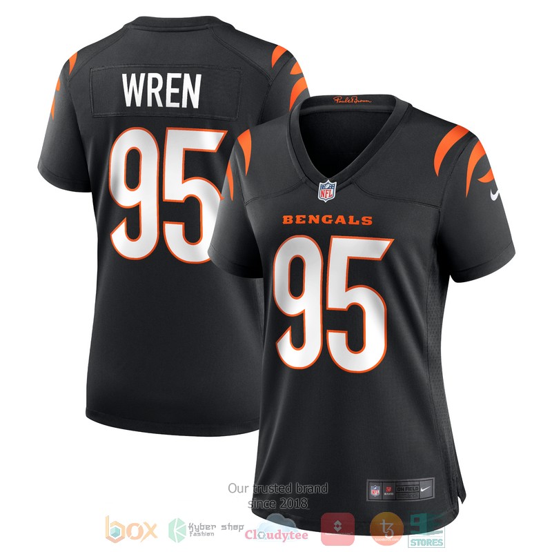 NEW Cincinnati Bengals Renell Wren 95 Black Football Jersey 3 NEW Cincinnati Bengals Renell Wren 95 Black Football Jersey word2